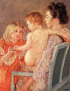 Mary Cassatt Sara Handing a Toy to the Baby Sweden oil painting artist